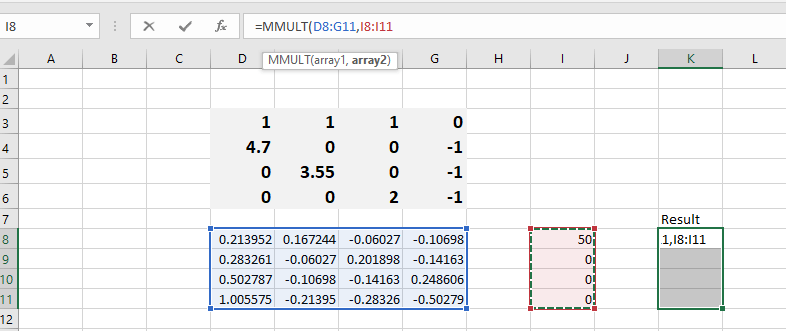 solving a system of equations